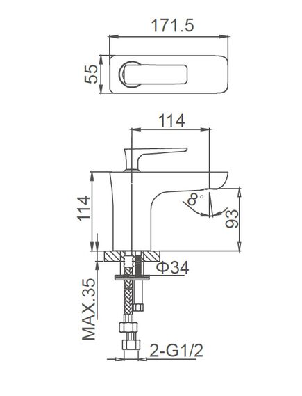 Купить Смеситель для раковины WONZON & WOGHAND SHARK, Хром (WW-481101-CR) (ww-481101-cr) по цене 24473 руб., в Санкт-Петебруге в интернет магазине 100-Систем, а также дургие товары WONZON & WOGHAND из раздела Рычажные смесители и Смесители для раковины