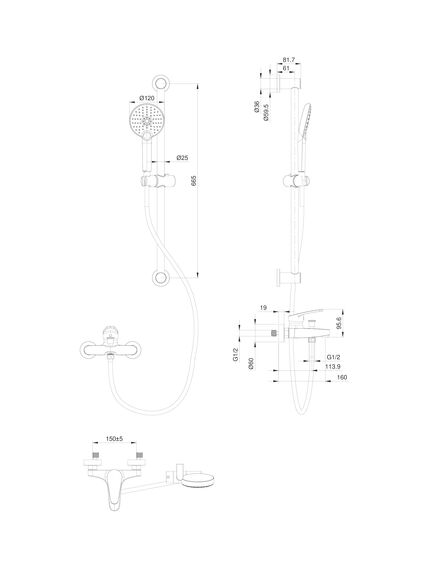 Купить Смеситель для ванны с душевым гарнитуром WONZON & WOGHAND, Хром (WW-C2501-CR) (WW-C2501-CR) по цене 18749 руб., в Санкт-Петебруге в интернет магазине 100-Систем, а также дургие товары WONZON & WOGHAND из раздела Смесители с коротким изливом и Смесители для ванны и душа