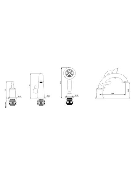 Купить Смеситель на борт ванны WONZON & WOGHAND STEAM, Брашированное золото (WW-88659008-BG) (WW-88659008-BG) по цене 40274 руб., в Санкт-Петебруге в интернет магазине 100-Систем, а также дургие товары WONZON & WOGHAND из раздела Смесители на борт ванны и Смесители для ванны и душа