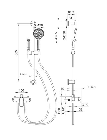 Купить Смеситель для душа с гарнитуром WONZON & WOGHAND, Хром (WW-A4888-CR) (WW-A4888-CR) по цене 18829 руб., в Санкт-Петебруге в интернет магазине 100-Систем, а также дургие товары WONZON & WOGHAND из раздела Смесители для душа без излива и Смесители для ванны и душа