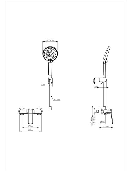 Купить Смеситель для душа WONZON & WOGHAND, Белый матовый (WW-B2585-MW) (WW-B2585-MW) по цене 19660 руб., в Санкт-Петебруге в интернет магазине 100-Систем, а также дургие товары WONZON & WOGHAND из раздела Смесители для душа без излива и Смесители для ванны и душа