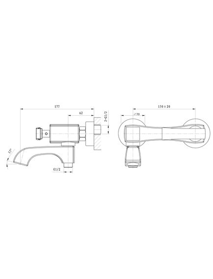 Купить Смеситель для ванны WONZON & WOGHAND TRIUMPH, Хром (WW-563101-CR) (WW-563101-CR) по цене 33323 руб., в Санкт-Петебруге в интернет магазине 100-Систем, а также дургие товары WONZON & WOGHAND из раздела Смесители с коротким изливом и Смесители для ванны и душа