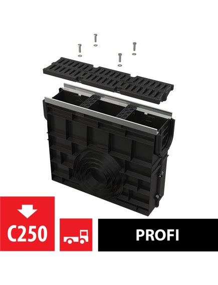 Купить ALCA PLAST Пескоуловитель для дренажного канала AVZ103 с металлической рамой и композитной решеткой С250, арт.  (avz103r-r403) по цене 22159 руб., в Санкт-Петебруге в интернет магазине 100-Систем, а также дургие товары AlcaPlast из раздела Комплектующие и Душевые лотки и душевые трапы