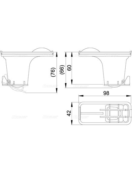 Купить ALCA PLAST Комбинированный гидрозатвор для водоотвотящих желобов из нержавеющей стали, арт. P095 (p095) по цене 2060 руб., в Санкт-Петебруге в интернет магазине 100-Систем, а также дургие товары AlcaPlast из раздела Комплектующие и Душевые лотки и душевые трапы
