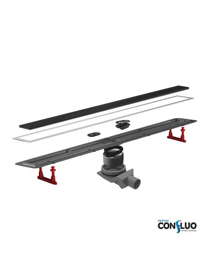 Купить Душевой лоток Pestan Confluo Premium Line 550 Black Glass  (13000292) по цене 13800 руб., в Санкт-Петебруге в интернет магазине 100-Систем, а также дургие товары Pestan из раздела Лотки и Душевые лотки и душевые трапы