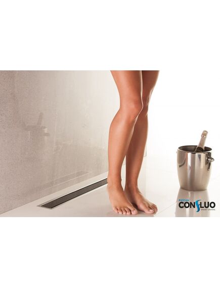 Купить Душевой лоток Pestan Confluo Premium Line 550 Black Glass  (13000292) по цене 13800 руб., в Санкт-Петебруге в интернет магазине 100-Систем, а также дургие товары Pestan из раздела Лотки и Душевые лотки и душевые трапы