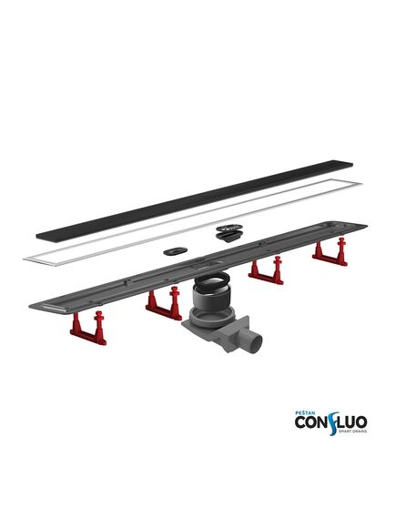 Купить Душевой лоток Pestan Confluo Premium Line 750 Black Glass  (13000294) по цене 17280.5 руб., в Санкт-Петебруге в интернет магазине 100-Систем, а также дургие товары Pestan из раздела Лотки и Душевые лотки и душевые трапы