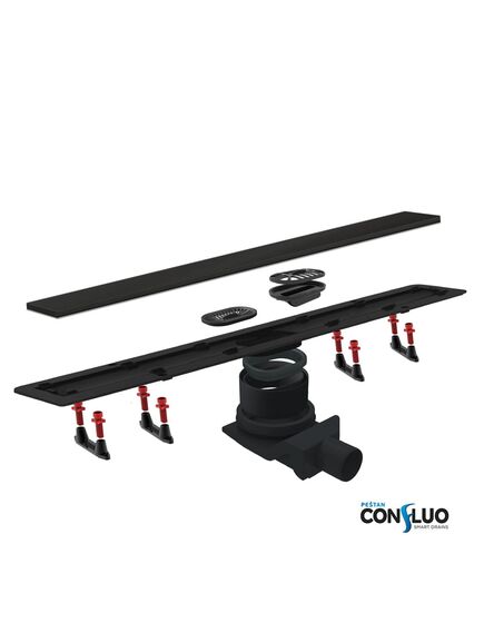 Купить Душевой лоток Pestan Confluo Frameless Line 950 Black Glass (13701207) по цене 23205 руб., в Санкт-Петебруге в интернет магазине 100-Систем, а также дургие товары Pestan из раздела Лотки и Душевые лотки и душевые трапы