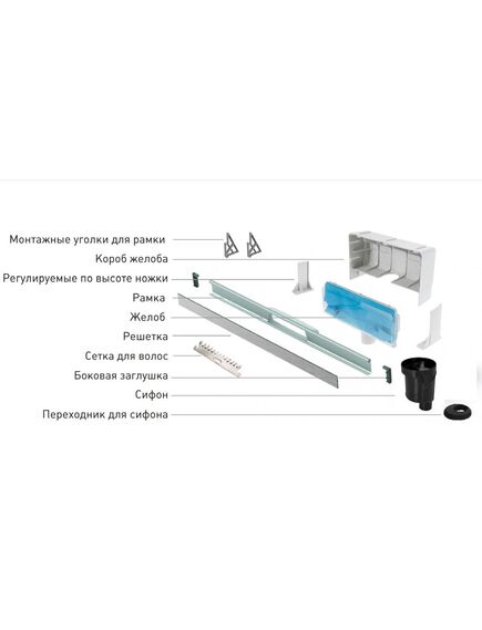 Купить Желоб BERGES водосток WALL 1000 пристенный, хром глянец, S-сифон D50/105 H50 вертикальный (091057) по цене 39140 руб., в Санкт-Петебруге в интернет магазине 100-Систем, а также дургие товары BERGES из раздела Лотки и Душевые лотки и душевые трапы