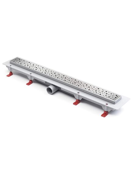 Купить Водоотводящий жёлоб 650 mm - хром глянец DROPS с боковым сливом D 40 (ch650d) по цене 11855 руб., в Санкт-Петебруге в интернет магазине 100-Систем, а также дургие товары MCH из раздела Лотки и Душевые лотки и душевые трапы