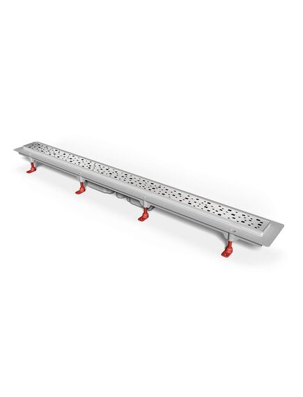 Купить Водоотводящий жёлоб 850 mm - хром глянец SQUARE  с боковым сливом D 40 (ch850s) по цене 13294 руб., в Санкт-Петебруге в интернет магазине 100-Систем, а также дургие товары MCH из раздела Лотки и Душевые лотки и душевые трапы