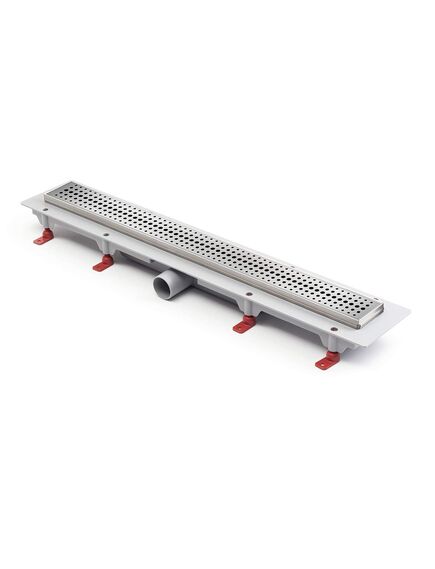 Купить Водоотводящий жёлоб 450mm с рамкой из нержавеющей стали - глянец BASIC с боковым сливом D 40 (ch450bn) по цене 12532 руб., в Санкт-Петебруге в интернет магазине 100-Систем, а также дургие товары MCH из раздела Лотки и Душевые лотки и душевые трапы