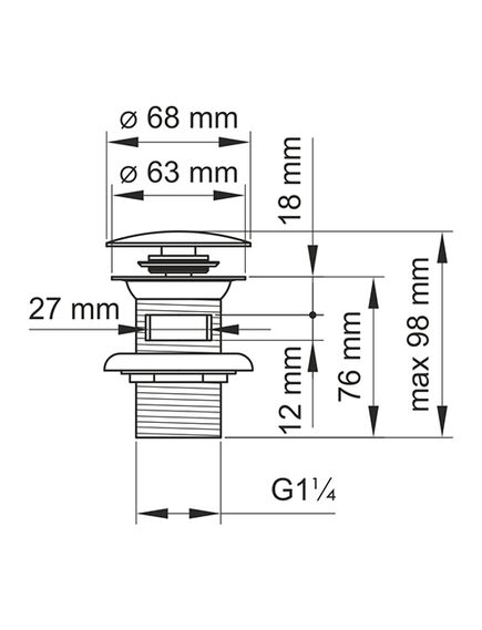 Купить A080 Донный клапан Push-up (a080) по цене 4030 руб., в Санкт-Петебруге в интернет магазине 100-Систем, а также дургие товары WasserKRAFT из раздела Выпуски, донные клапаны и Сифоны