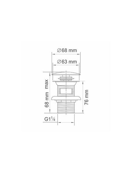 Купить А046 Донный клапан Push-up (a046) по цене 3820 руб., в Санкт-Петебруге в интернет магазине 100-Систем, а также дургие товары WasserKRAFT из раздела Выпуски, донные клапаны и Сифоны