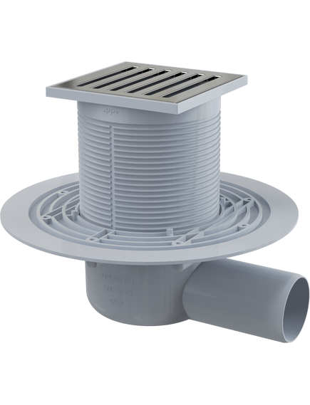 Купить ALCA PLAST Сливной трап 105 × 105/50, подводка – боковая, решетка латунь-хром, гидрозатвор – мокрый, арт.APV103 (apv103) по цене 7411 руб., в Санкт-Петебруге в интернет магазине 100-Систем, а также дургие товары AlcaPlast из раздела Трапы и Душевые лотки и душевые трапы
