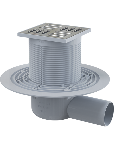 Купить ALCA PLAST Сливной трап 105 × 105/50, подводка – боковая, решетка – нерж. сталь, комб. гидрозатвор, арт.APV1321 (apv1321) по цене 3524 руб., в Санкт-Петебруге в интернет магазине 100-Систем, а также дургие товары AlcaPlast из раздела Трапы и Душевые лотки и душевые трапы