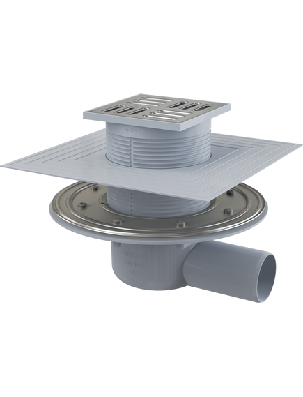 Купить ALCA PLAST Сливной трап 105 × 105/50, подводка – боковая, решетка – нерж, арт. APV1324 (apv1324) по цене 5635 руб., в Санкт-Петебруге в интернет магазине 100-Систем, а также дургие товары AlcaPlast из раздела Трапы и Душевые лотки и душевые трапы