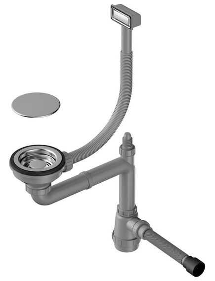 Купить Сифон для кухонной мойки Omoikiri WK-1C-IN 4956472 нержавеющая сталь (4956472) по цене 4388 руб., в Санкт-Петебруге в интернет магазине 100-Систем, а также дургие товары Omoikiri из раздела Сифоны для моек и Сифоны