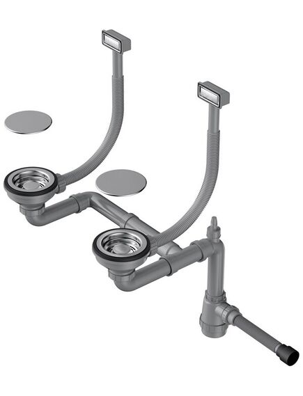 Купить Сифон для кухонной мойки Omoikiri WK-2C-IN 4956476 нержавеющая сталь (4956476) по цене 10288 руб., в Санкт-Петебруге в интернет магазине 100-Систем, а также дургие товары Omoikiri из раздела Сифоны для моек и Сифоны