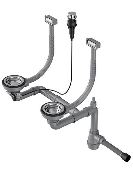 Купить Сифон для кухонной мойки Omoikiri WK-2-A-IN 4956484 нержавеющая сталь (4956484) по цене 9888 руб., в Санкт-Петебруге в интернет магазине 100-Систем, а также дургие товары Omoikiri из раздела Сифоны для моек и Сифоны