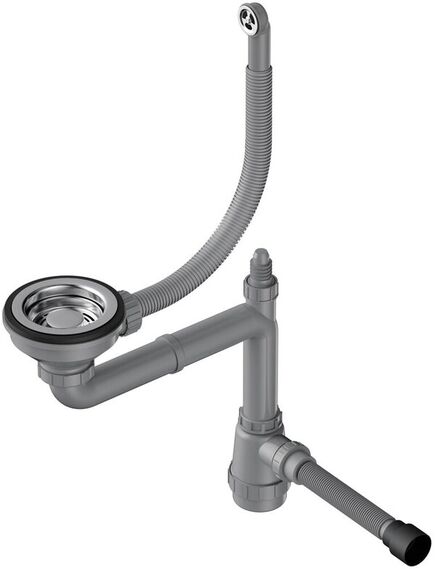 Купить Сифон для кухонной мойки Omoikiri WK-1-R-IN 4956486 нержавеющая сталь (4956486) по цене 3388 руб., в Санкт-Петебруге в интернет магазине 100-Систем, а также дургие товары Omoikiri из раздела Сифоны для моек и Сифоны