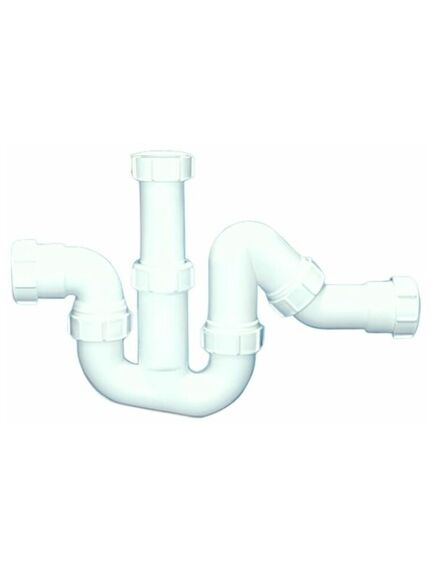 Купить Сифон трубный P/S-образный (1 1/2"х40мм) с тремя входами: 1 1/2"«мама»хДу=40ммхДу=40мм (5395) по цене 2452.18 руб., в Санкт-Петебруге в интернет магазине 100-Систем, а также дургие товары McALPINE из раздела Сифоны для моек и Сифоны