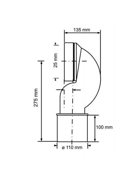 Купить Фановая труба D90-110мм, под углом 90* MRWC15P (mrwc15p) по цене 2766.19 руб., в Санкт-Петебруге в интернет магазине 100-Систем, а также дургие товары McALPINE из раздела Трубчатые отводы и Отводы для унитазов