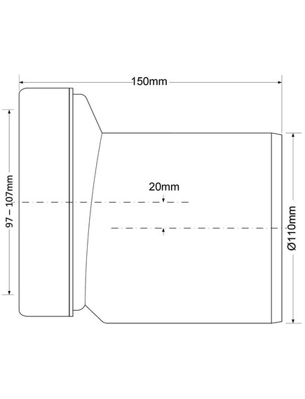 Купить Фановая труба (L160мм) с 20мм смещением; вход 90-110мм; выход гладкий Дн=110мм (mrwce-con4) по цене 787 руб., в Санкт-Петебруге в интернет магазине 100-Систем, а также дургие товары McALPINE из раздела Трубчатые отводы и Отводы для унитазов