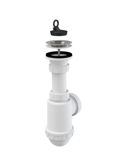 Купить ALCA PLAST Cифон для мойки c нержавеющей peшeткой Ø70, арт. A441-DN50/40 (a441-dn50/40) по цене 1107 руб., в Санкт-Петебруге в интернет магазине 100-Систем, а также дургие товары AlcaPlast из раздела Сифоны для моек и Сифоны