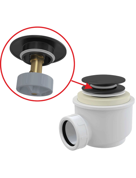 Купить ALCA PLAST Сифон для душевого поддона click/clack, арт. A465BLACK-50 (a465black-50) по цене 12233 руб., в Санкт-Петебруге в интернет магазине 100-Систем, а также дургие товары AlcaPlast из раздела Сифон и Сифоны для ванн, поддонов