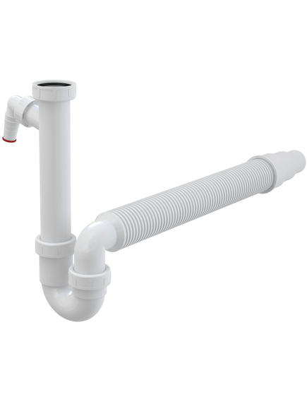 Купить Сифон для кухонной мойки Alcadrain A83-DN50/40 Белый (a83-dn50/40) по цене 1685 руб., в Санкт-Петебруге в интернет магазине 100-Систем, а также дургие товары AlcaPlast из раздела Сифоны для моек и Сифоны