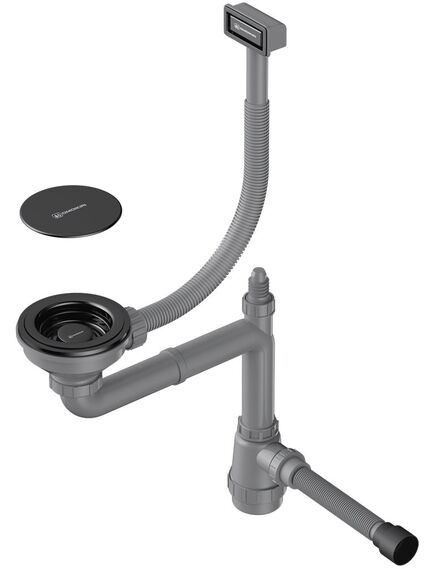 Купить Сифон для кухонной мойки Omoikiri WK-1C-GB 4956760 графит (4956760) по цене 7988 руб., в Санкт-Петебруге в интернет магазине 100-Систем, а также дургие товары Omoikiri из раздела Сифоны для моек и Сифоны