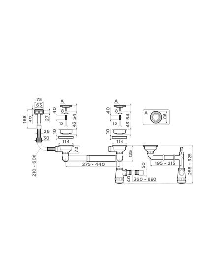 Купить Сифон для кухонной мойки Omoikiri WK-1.5-S-IN 4998039 нержавеющая сталь (4998039) по цене 6888 руб., в Санкт-Петебруге в интернет магазине 100-Систем, а также дургие товары Omoikiri из раздела Сифоны для моек и Сифоны