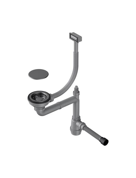 Купить Сифон для кухонной мойки Omoikiri WK-1C-GM 4956474 вороненая сталь (4956474) по цене 6888 руб., в Санкт-Петебруге в интернет магазине 100-Систем, а также дургие товары Omoikiri из раздела Сифоны для моек и Сифоны