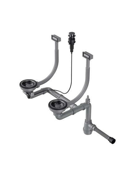 Купить Сифон для кухонной мойки Omoikiri WK-2-A-GM 4956496 вороненая сталь (4956496) по цене 13188 руб., в Санкт-Петебруге в интернет магазине 100-Систем, а также дургие товары Omoikiri из раздела Сифоны для моек и Сифоны