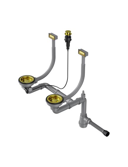 Купить Сифон для кухонной мойки Omoikiri WK-2-A-LG 4956495 светлое золото (4956495) по цене 13188 руб., в Санкт-Петебруге в интернет магазине 100-Систем, а также дургие товары Omoikiri из раздела Сифоны для моек и Сифоны