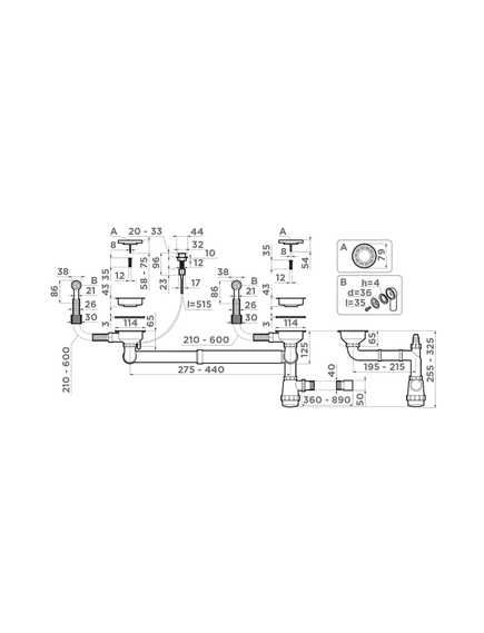 Купить Сифон для кухонной мойки Omoikiri WK-2-R-A-IN 4956506 нержавеющая сталь (4956506) по цене 9188 руб., в Санкт-Петебруге в интернет магазине 100-Систем, а также дургие товары Omoikiri из раздела Сифоны для моек и Сифоны