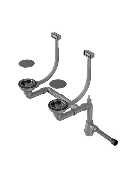 Купить Сифон для кухонной мойки Omoikiri WK-2C-GM 4956498 вороненая сталь (4956498) по цене 13888 руб., в Санкт-Петебруге в интернет магазине 100-Систем, а также дургие товары Omoikiri из раздела Сифоны для моек и Сифоны