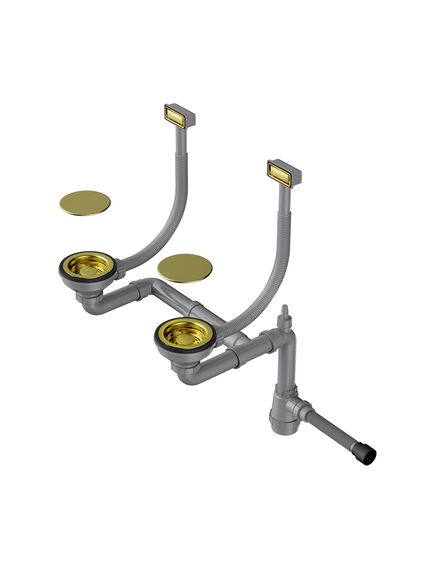 Купить Сифон для кухонной мойки Omoikiri WK-2C-LG 4956497 светлое золото (4956497) по цене 13888 руб., в Санкт-Петебруге в интернет магазине 100-Систем, а также дургие товары Omoikiri из раздела Сифоны для моек и Сифоны