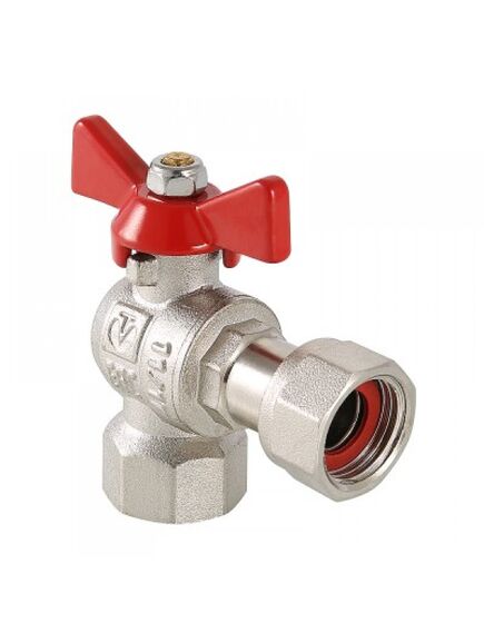 Купить Кран шаровый Valtec 1/2"х1/2" ВР угловой с накидной гайкой. 16бар. t-120*C никель (vt.266.n.0404) по цене 680 руб., в Санкт-Петебруге в интернет магазине 100-Систем, а также дургие товары VALTEC из раздела Шаровые краны и Запорная арматура
