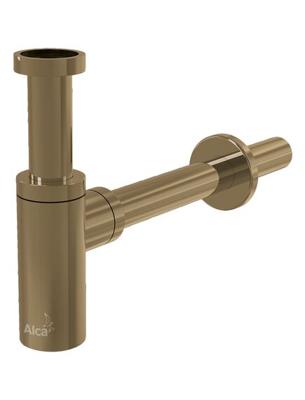 Купить A400-G-B Сифон для умывальника DN32 DESIGN круглый, GOLD-крацованный мат (a400-g-b) по цене 39404 руб., в Санкт-Петебруге в интернет магазине 100-Систем, а также дургие товары AlcaPlast из раздела Сифон и Сифоны для раковин