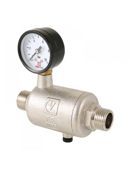 Купить Редуктор-ограничитель расхода Valtec 1/2" линейный, с манометром (vt.084.n.04) по цене 2397 руб., в Санкт-Петебруге в интернет магазине 100-Систем, а также дургие товары VALTEC из раздела Редукторы давления с подключением для манометров и Редукторы