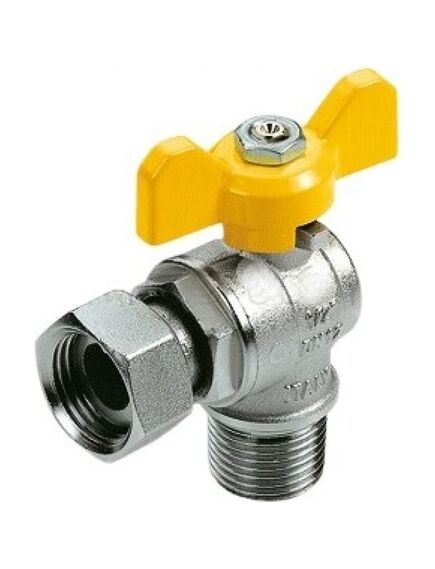 Купить Кран газовый угловой с накидной гайкой 1/2"*1/2" НВ шаровый (2220002 / 2224g0704) по цене 986 руб., в Санкт-Петебруге в интернет магазине 100-Систем, а также дургие товары  из раздела Краны газовые 1/2 и Краны газовые
