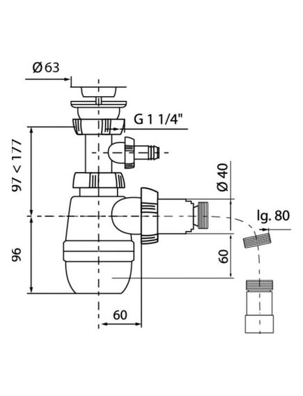 Купить Сифон для раковины Wirquin МИНОР30718052 белый (30718052) по цене 456 руб., в Санкт-Петебруге в интернет магазине 100-Систем, а также дургие товары Wirquin из раздела Сифон и Сифоны для раковин