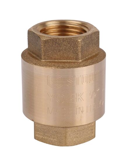 Купить STOUT  1/2" Клапан обратный пружинный муфтовый с пластиковым седлом (svc-0012-000015) по цене 745 руб., в Санкт-Петебруге в интернет магазине 100-Систем, а также дургие товары STOUT из раздела Обратные клапаны и Запорная арматура