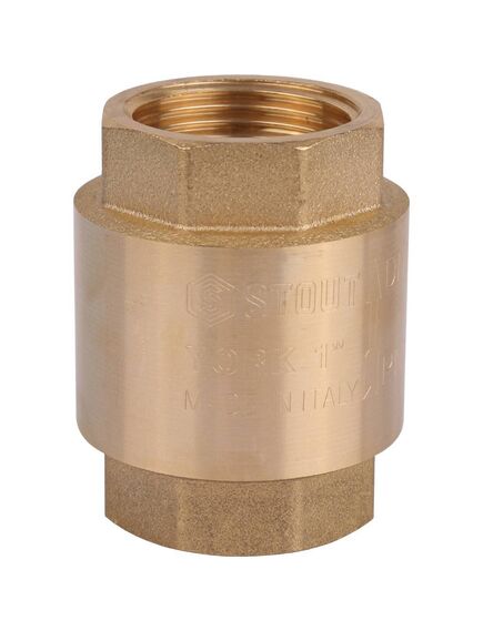 Купить STOUT  1" Клапан обратный пружинный муфтовый с пластиковым седлом (svc-0012-000025) по цене 1354 руб., в Санкт-Петебруге в интернет магазине 100-Систем, а также дургие товары STOUT из раздела Обратные клапаны и Запорная арматура