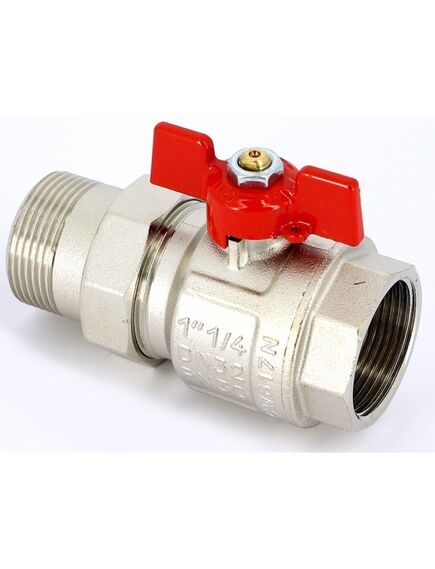 Купить Кран 1 1/4" шаровый со сгоном (2120004 / 2121r2807) по цене 2796 руб., в Санкт-Петебруге в интернет магазине 100-Систем, а также дургие товары  из раздела Краны со сгоном и накидной гайкой 1 1/4 - 2 и Краны со сгоном и накидной гайкой