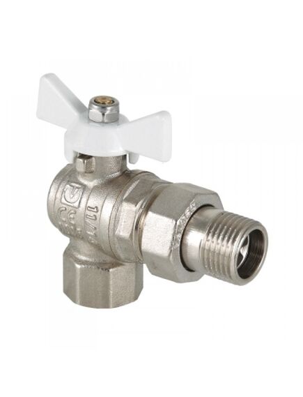 Купить Кран шаровый Valtec 1/2" В-Н Base. бабочка белая. угловой с полусгоном.16бар. t-150*C никель (vt.228.nw.04) по цене 781 руб., в Санкт-Петебруге в интернет магазине 100-Систем, а также дургие товары VALTEC из раздела Краны со сгоном и накидной гайкой 1/2 и Краны со сгоном и накидной гайкой