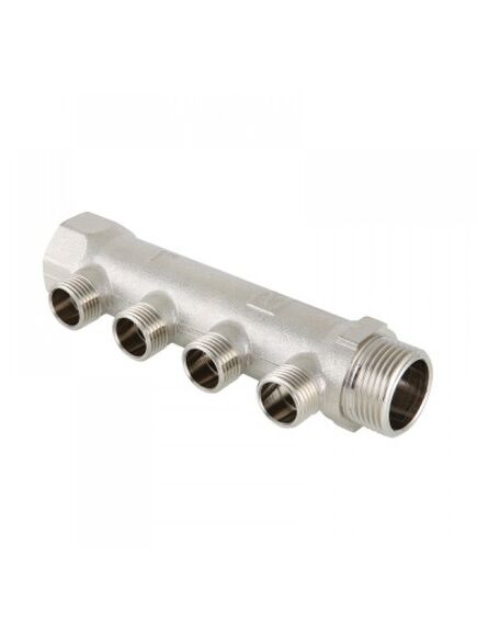 Купить Коллектор Valtec никель 3/4"х1/2" НР - 3 отвода. 16бар. t-130*С (vtc.500.n.0503) по цене 836 руб., в Санкт-Петебруге в интернет магазине 100-Систем, а также дургие товары VALTEC из раздела Коллектора нерегулируемые и Коллекторы и коллекторные группы
