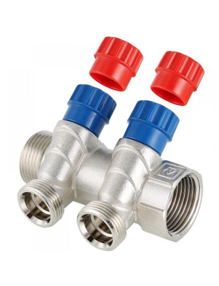 Купить Коллектор Valtec никель с вентилем 1"х3/4" НР- 4 отвода. 10бар. t-110*С (комплект ручек) (vtc.560.ne.060504) по цене 3625 руб., в Санкт-Петебруге в интернет магазине 100-Систем, а также дургие товары VALTEC из раздела Вентильные коллекторы и Коллекторы и коллекторные группы